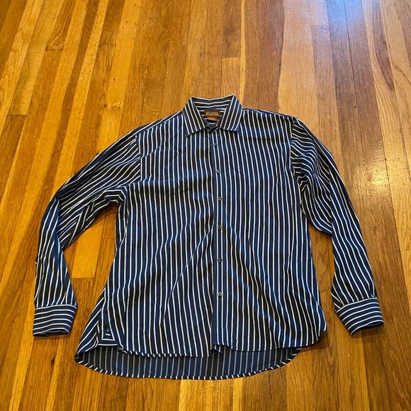 MICHAEL Michael Kors Other - Michael Kors Men's Dress Shirt 100% Cotton Blue/White Size L